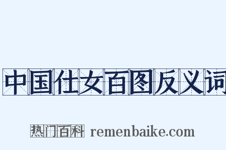 中国仕女百图反义词是什么意思的图片